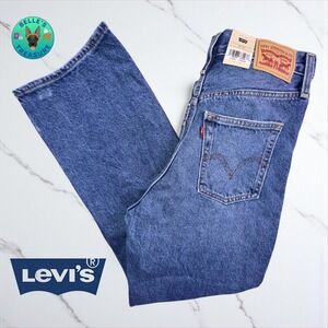 Levi's Ribcage Straight Ankle Distressed Jeans Women's 27 Ripped Denim 26x27 NEW